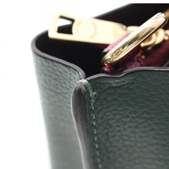 Coach Mollie Tote 25 Bag in Everglades Green & Leather Coach ID Zip Wallet. - Picture 13 of 16